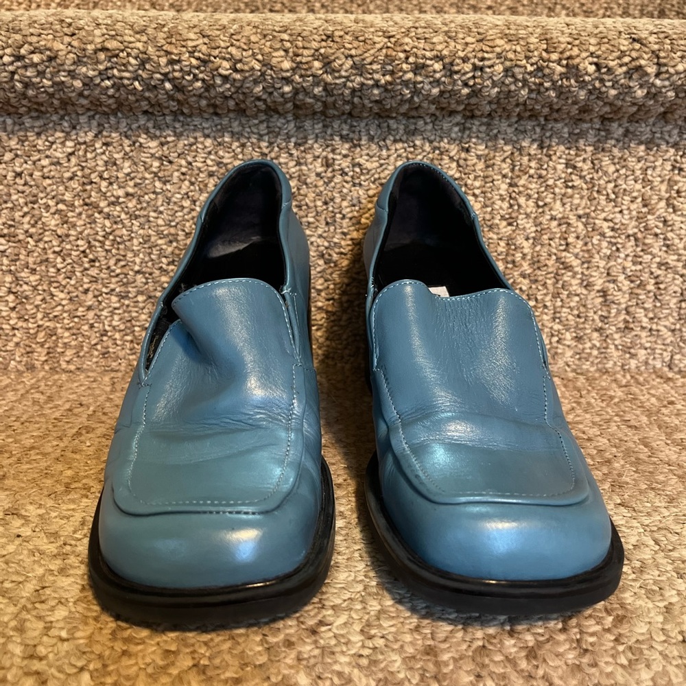 ALDO whale leather block heel